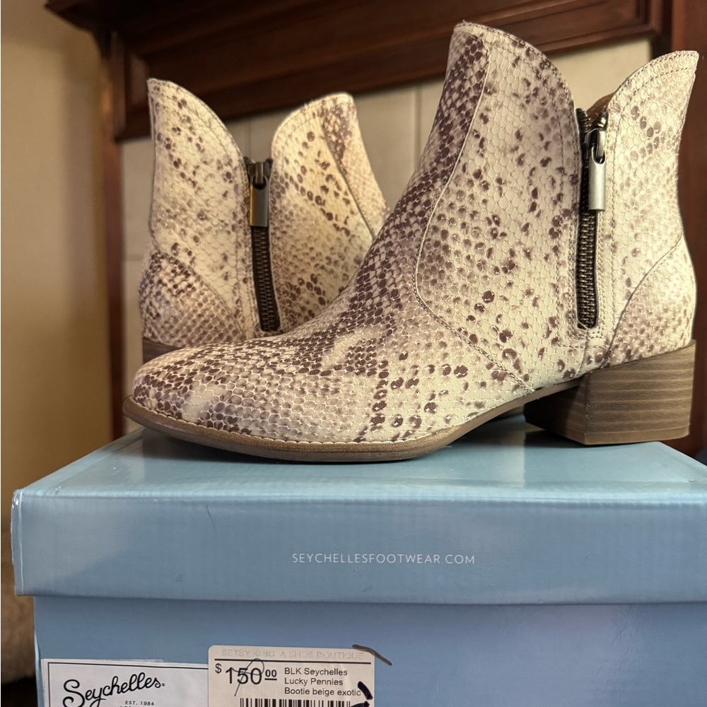 Seychelles Snakeskin Ankle Boots